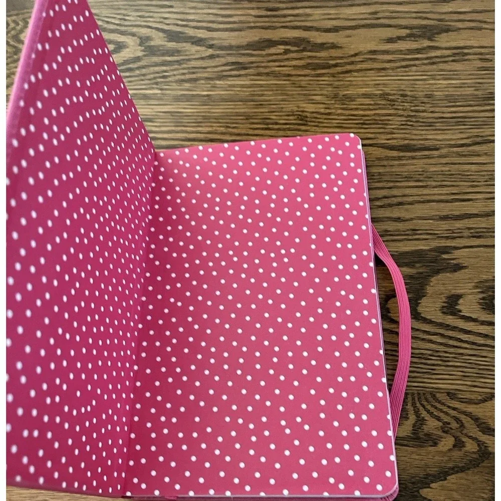 Express Yourself Journal Diary‎ Bright Barbie Pink Polka Dot Inside Cover Lined